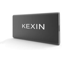 KEXIN Extreme SSD 500GB Pārnēsājams SSD USB 3.1 USB C SSD cietais disks Ultra Slim Portable Solid State Drive Data Storage SSD MSATA SSD datoram Galddators Xbox planšetdatori Viedtālruņi Business Trip Black