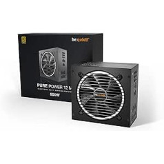 be quiet! Pure Power 12 M 550W, ATX 3.0 and PCIe 5.0 Compatible, 80 Plus Gold, More Modular Power Supply, 12VHPWR Cable Included, 120 mm be quiet! Fan, BN341