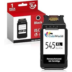 Coloworld 545 XL melno printera kasetnes PG 545XL REMANUSHORGURĒTA CANON PRINTERTS CARTRIDGES 545, Canon Pixma TS3350 TS3450 TR4451 TS3150 MG2500 MX495 TR4550 TR4500 TR4551 MG2555S MG3055555550 TR4500 TR4551 MG2555S MG30555S 00