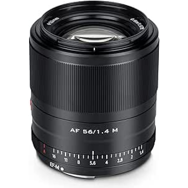 VILTROX 56 mm F1.4 f/1.4 STM autofokusa objektīvs ar lielu atvērumu AF APC-S portreta primārais objektīvs, saderīgs ar Canon EOS EF-M stiprinājuma spoguļkamerām M10 M100 M200 M3 M5 M50 M50II M6 M6II