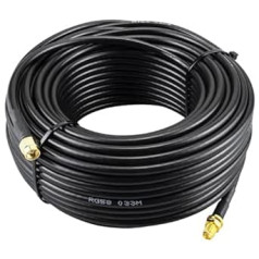 Boobrie SMA Cable with Female 25 Meters RG58 Cable 50 Ohm SMA Male Low Loss SMA Antenna for Wifi Router 3G 4G LTE WiFi WiFi Router GPS Router (Not for TV)