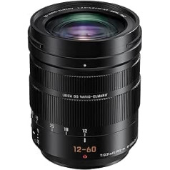 Panasonic H-ES12060E Leica DG Vario-Elmarit kameras objektīvs (12–60 mm/F2.8–4.0, standarta tālummaiņa, dubultā IS, Staub- & Spritzwasserschutz, schwarz)