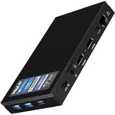 MeLE Quieter4C Fanless Mini PC Windows 11 Pro 16GB DDR4 512GB ROM Micro PC Alder Lake N100(up to 3.4GHz) Small Form Factor PC USB-C 2X HDMI 4K@60 Desktop Computer with Three Screens