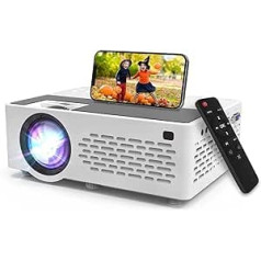 Mini Projector Full HD 1080P Support, Improved 8500 Lumen LED Portable Outdoor Video Projector, Multimedia Home Cinema Film Projector, Compatible with Smartphone/Laptop/TV Stick/Xbox/PS4