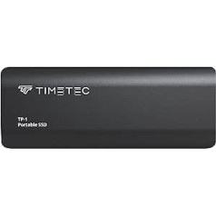 Timetec 1 TB pārnēsājams ārējais SSD USB 3.2 Gen2 C tips līdz 550 MB/s īpaši viegls alumīnija mini ārējais cietvielu disks ar USB C–A kabeli/USB A–C adapteri galddatoriem/klēpjdatoriem/Mac/mobilajām ierīcēm —