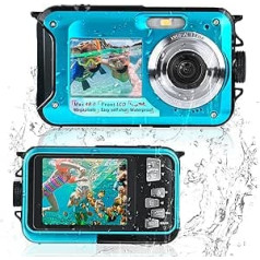 Comius Sharp Underwater Camera, 10 ft Underwater Camera, Snorkelling, 30MP Photo FHD Video Digital Camera Waterproof with 32G Memory Card for Self-Timer Underwater, Swimming, Surfing, Diving