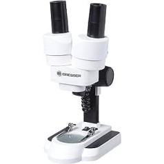 Bresser junior stereo 3D microscope ICD-Pro with 20x and 50x magnification for children and adults for the observation of stones, coins, insects and much more