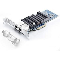 10Gb PCIE Network Card for Intel X550-T2 - ELX550AT2 Chip, Dual RJ45 Ports Fibre Optic Network Card, 10Gbit PCI Express-X4 LAN Network Adapter for Windows Server, Windows 7/8/10, Linux, VMware ESX