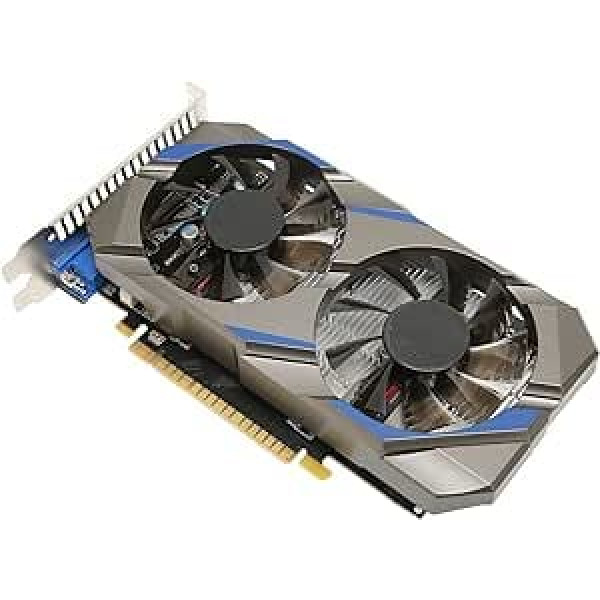 VBESTLIFE GTX 750 Ti grafikas karte, 4 GB GDDR5 128 bitu spēļu grafikas karte, PCI Express 3.0x16, DisplayPort HDMI DVI, dubultā gaisa dzesēšanas datora grafikas kartes, 4K displeju atbalsts