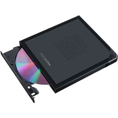 ASUS ZenDrive V1M (SDRW-08V1M-U) ārējais DVD diskdzinis un rakstītājs (iebūvēts kabeļa krātuves dizains, USB-C interfeiss, saderīgs ar Windows 11 un macOS, M-Disc) 90DD02L0-M29000