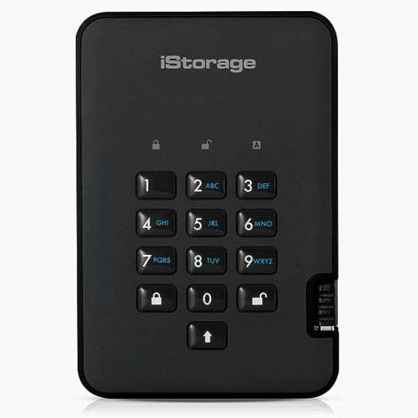 iStorage diskAshur2 256 bitu 5TB — melns