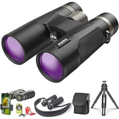 12 x 42 ED IPX7 Nitrogen-Filled Waterproof Binoculars Adult High Performance, Easy to Focus Binoculars with Image Stabiliser, Perfect for Bird Watching/Hunting/Travel/Cruise Ship