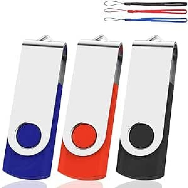 3gab 64GB USB 2.0 zibatmiņas disks grozāms dizains salokāms Memory Stick pildspalvas disks melns zils sarkans