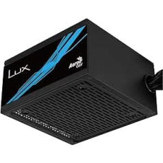 AeroCool Lux LUX650 barošanas avots 650 W, 230 V, 80Plus bronza, efektivitāte 88% +, melns