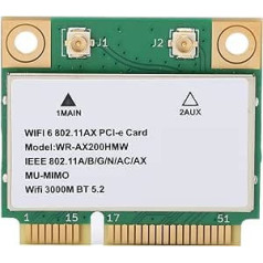 Annadue bezvadu tīkla karte, AX200HMW divfrekvences 2974M WiFi6 bezvadu tīkla karte Bluetooth5.2 PCI-E klēpjdatoram