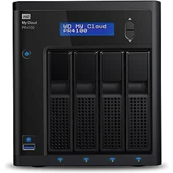 WD 56 TB My Cloud Pro PR4100 Pro sērijas 4 bayu tīkla krātuve — NAS — WDBNFA0400KBK-EESN