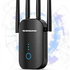 1200Mbit/s Neueste WLAN Verstärker, WLAN Repeater WiFi Verstärker Unterstützung von Repeater/AP/Router Modus/Kabelgebundene Verbindung, WLAN-Booster für 35 Geräte, EU Plug