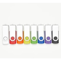 20 Pack 4GB USB Flash Drives in 5 Random Colours USB 2.0 Wholesale Bulk Memory Sticks (4GB, 20 Pack)