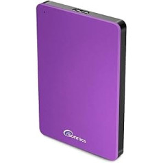 Sonnics 500 GB Purple ārējais portatīvais cietais disks USB 3.0 īpaši ātrs pārsūtīšanas ātrums lietošanai ar Windows PC, Mac, Xbox One un PS4 Fat32