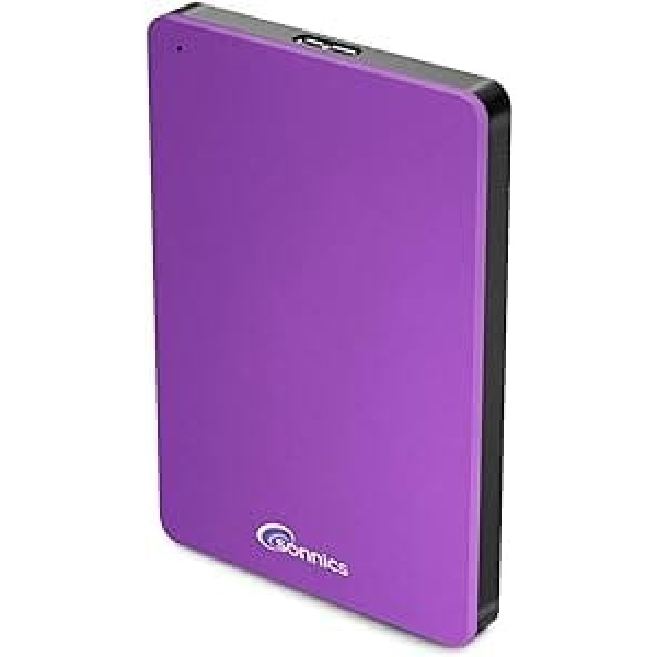 Sonnics 500 GB Purple ārējais portatīvais cietais disks USB 3.0 īpaši ātrs pārsūtīšanas ātrums lietošanai ar Windows PC, Mac, Xbox One un PS4 Fat32