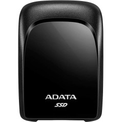ADATA SC680 - 480GB External Solid State Drive with USB 3.2 Gen.2 Type-C, 2.5 Inch, Black, 480GB, ASC680-480GU32G2-CBK