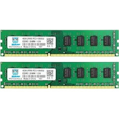 Motoeagle 8GB komplekts (2x4GB) PC3 10600U DDR3-1333MHz 10600 PC3 4GB DIMM RAM 2Rx8 unbufered Non-ECC 1.5V CL9 240-pin galddatora atmiņas modulis