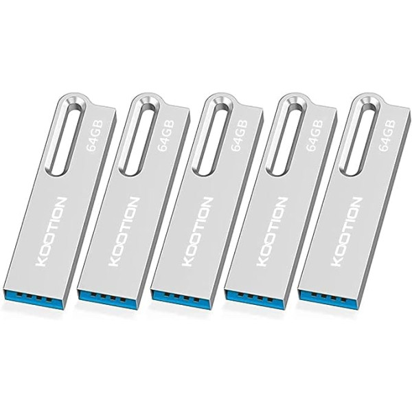 KOOTION USB 3.0 Memory Sticks 64 GB 5 Pieces