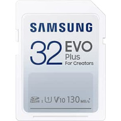 Samsung EVO Plus 32GB SDXC UHS-I U1 Full HD 130MB/s lasāmā atmiņas karte SLR un sistēmas kamerām MB-SC32K/EU