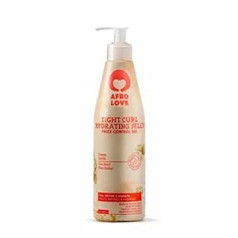 Afro Love Tight Curl mitrinošā čokurošanās želeja Frizz Control linsēklu matu želeja bez alkohola, parabēniem, silikoniem, 450 ml