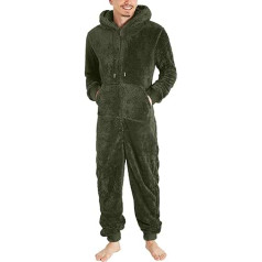 DondPO men's costumes, fluffy one-piece men's winter costumes onesie stitch funny fleece warm pajamas cuddly oversize flannel long cuddly jumpsuit pajamas