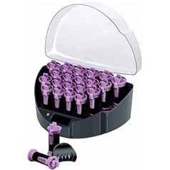 Remington Curler KF40E, apsilde, Easy klipu sistēma, jonu tehnoloģija, 3 izmēri (19 mm, 22 mm, 27 mm), melns / violets