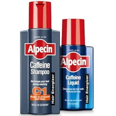 Alpecin Caffeine Shampoo C1, 250 ml + Alpecin Caffeine Liquid, 200 ml (šampūns + šķidrums, pret matu izkrišanu)