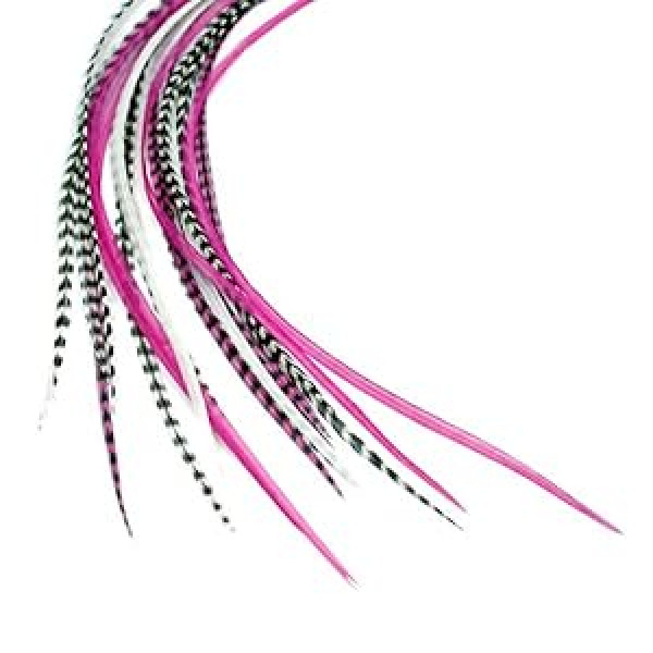 ‎One Fine Day Feathers One Fine Day Feathers Feather Hair Extensions Real Feathers for Hair 22-33cm - Princess (10 Feathers)