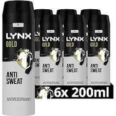 Lynx Gold pretsviedru dezodorants Spray Anti White Marks 200ml (6 gab.)