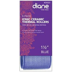 Diane Self-Grip Ionic Ceramic Rollers Blue 1.5