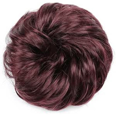 Sunesa Braiding Aid Matu sintētiskā matu bulciņa Cirtaini, netīra bulciņa Scrunchies Chignon Tail Updo Matu lentes Gumijas joslas Matu rotas sievietēm Volume Fringe Viltus matu aksesuāri Sieviešu (krāsa: 99J)