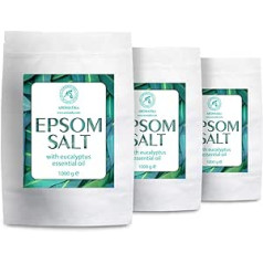 Aromatika Trust The Power Of Nature Epsom & Eucalyptus vannas sāļi 3 kg - Epsom sāls ar ēterisko eikalipta eļļu - magnija sulfāts - minerālsāls - vannas piedeva ķermeņa kopšanai - aromterapija - relaksācija - kāju vanna