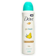 Dove Dezodorants Spray Women — Go Fresh Pear & Aloe Vera — Pretsviedru līdzeklis — iepakojums pa 3 (3 x 150 ml)