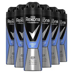 Rexona Cobalt vīriešu dezodorantu izsmidzināmais iepakojums 6 x 150 ml