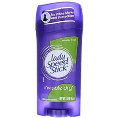 Lady Speed Stick Invisible Dry pretsviedru līdzeklis un dezodorants, svaigs pulveris - 2,3 unces - 4 pk no Lady Speed Stick