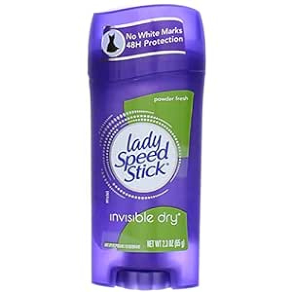 Lady Speed Stick Невидимый сухой антиперспирант и дезодорант, свежая пудра — 2,3 унции — 4 упаковки от Lady Speed Stick