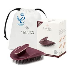 Manta Fully Flexible Bristle Hair Brush, Gentle Brush, Prevents Hair Breakage, 126 g