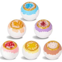 Actoys Bath Bombs, Pack of 6 Bath Bombs Children, Bath Additive Women, Bath Bombs Children with Surprise, Gift Ideas, Shower Bomb, Christmas Gifts for Women, Advent Calendar Bath Additive