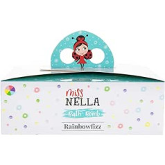 Miss Nella Набор из 6 детских бомбочек для ванны Miss Nella Rainbowfizz розового, синего, фиолетового, желтого, зеленого и фиолетового цветов, гипоаллерген