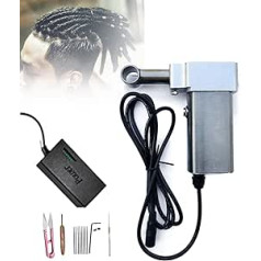 ALSUP elektriskā dredu mašīna priekš Locs nerūsējošā tērauda elektriskā mini rokas dredu veidotāja tamborēšanas mašīna, var apstrādāt gan cilvēka matus, gan sintētiskus matus, 12 mm
