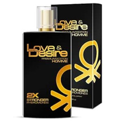 Love & Desire GOLD PREMIUM EDITION Pheromones for Men 100ml FANTASTISKI JAUNA SMARŽA!!! Uzvarēt skaistas sievietes — 4 feromoni vienā smaržā…