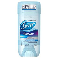 Secret Outlast pretsviedru un dezodorants dzidrs želejs, pilnīgi tīrs - 2,6 oz katrs, Secret Deodorant iepakojumā 3