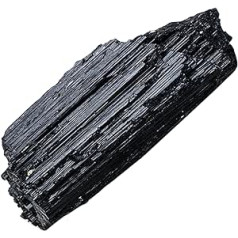 Apengshi 1PSC Natural Healing Crystal Black Tourmaline Rough Stones (150-200g) Black Tourmaline for Calming and Purifying Energy Reiki Safety Protection Home Decor