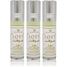 Ramadan24 Komplektā 3 6 ml Soft Perfume Oil no Al Rehab | 3 pudelīšu komplekts Austrumu koncentrētā smaržu eļļa | Karamele, Citrusaugļi, Vaniļa, Salds