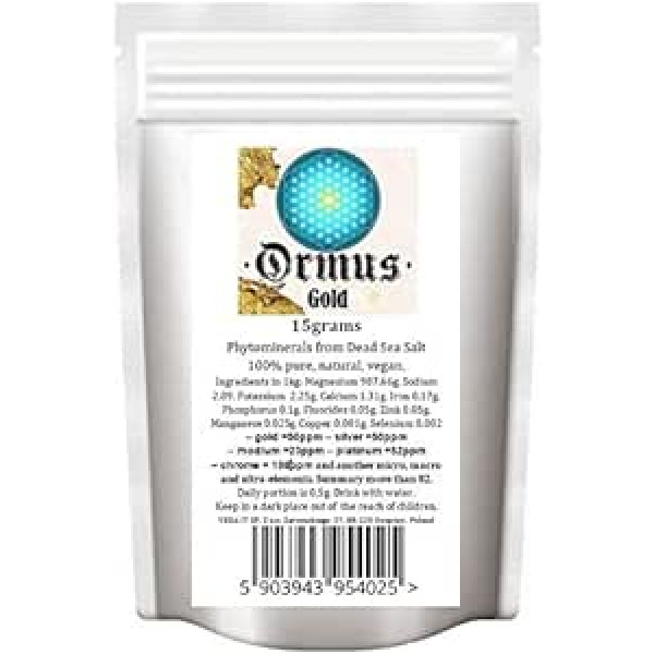 ‎Ormus Ormus Gold 15g Elements of Life Real Ormus Concentrate from Dead Sea Salt with Monatomic Gold 100% Natural